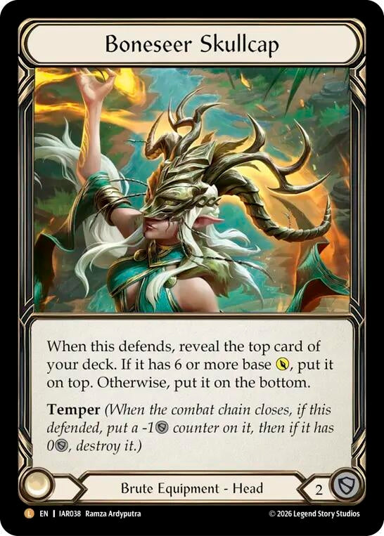 Image for Boneseer Skullcap [Usurp the Shadow Throne] (IAR) - Flesh and Blood TCG
