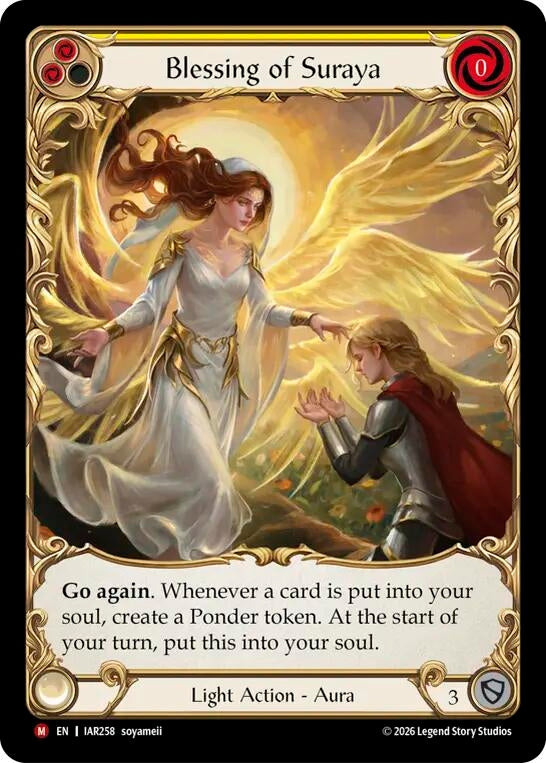Image for Blessing of Suraya (Extended Art) [Usurp the Shadow Throne] (IAR) - Flesh and Blood TCG