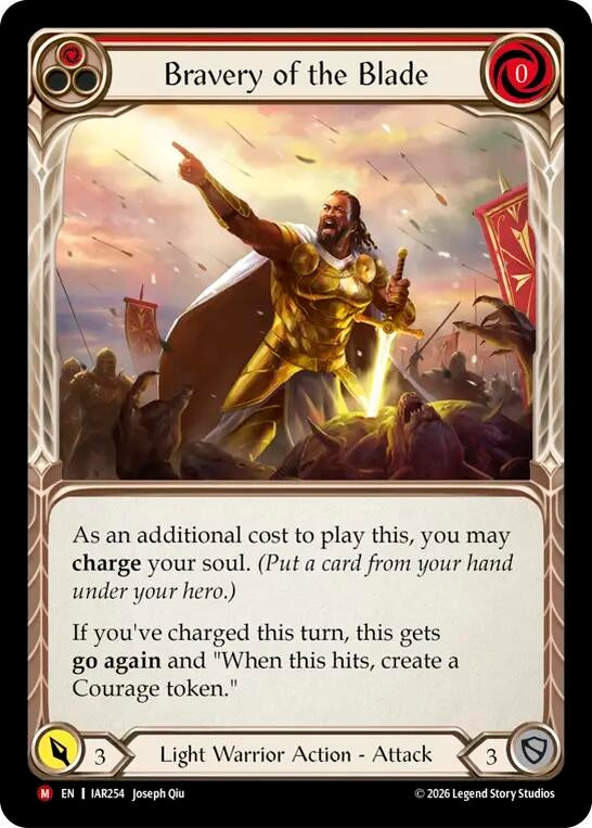 Image for Bravery of the Blade [Usurp the Shadow Throne] (IAR) - Flesh and Blood TCG