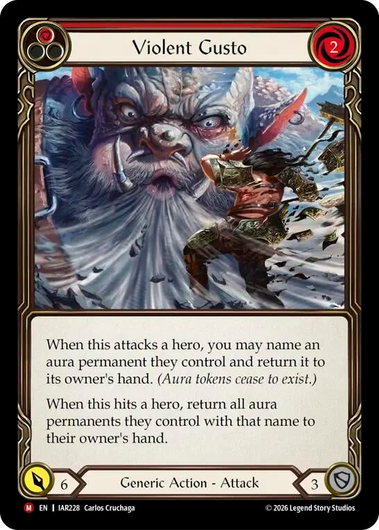 Image for Violent Gusto [Usurp the Shadow Throne] (IAR) - Flesh and Blood TCG
