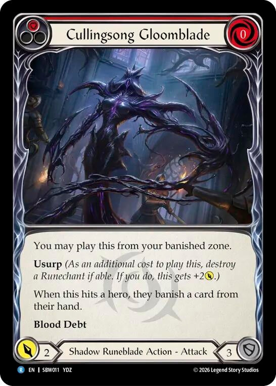 Image for Cullingsong Gloomblade [Silver Age: Usurp the Shadow Throne] (SAT) - Flesh and Blood TCG