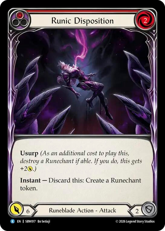 Image for Runic Disposition [Silver Age: Usurp the Shadow Throne] (SAT) - Flesh and Blood TCG