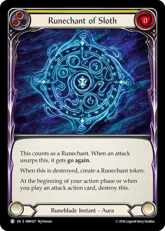 Image for Runechant of Sloth [Silver Age: Usurp the Shadow Throne] (SAT) - Flesh and Blood TCG
