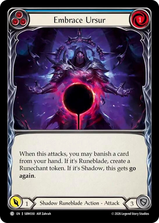 Image for Embrace Ursur (Blue) [Silver Age: Usurp the Shadow Throne] (SAT) - Flesh and Blood TCG