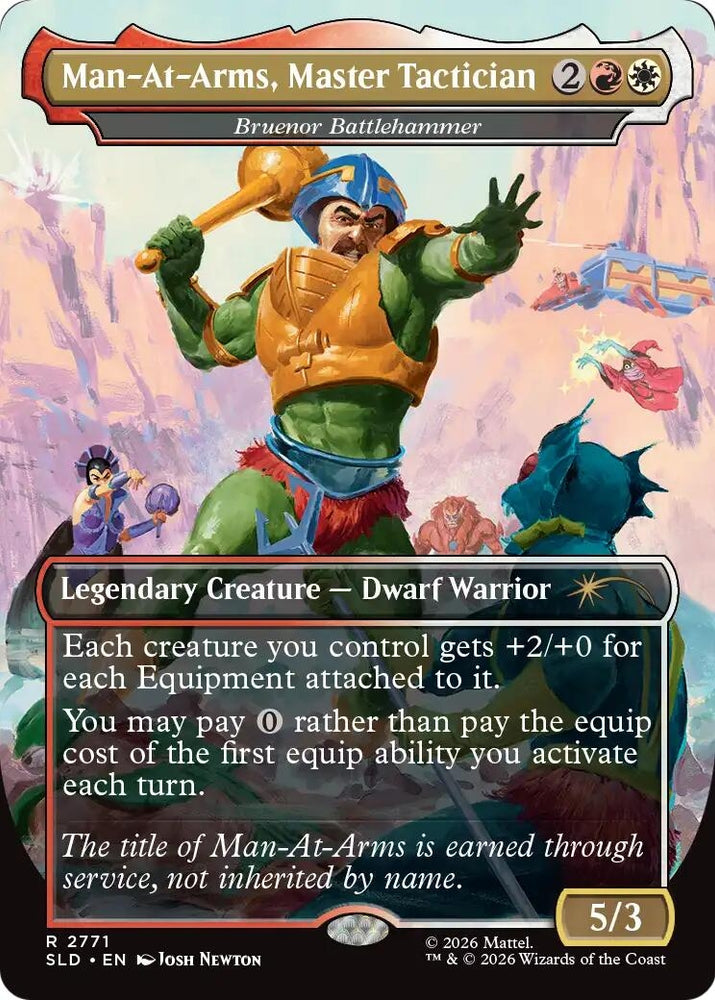 Image for Man-At-Arms, Master Tactician - Bruenor Battlehammer [Secret Lair Drop Series] (SLD) - Magic: The Gathering