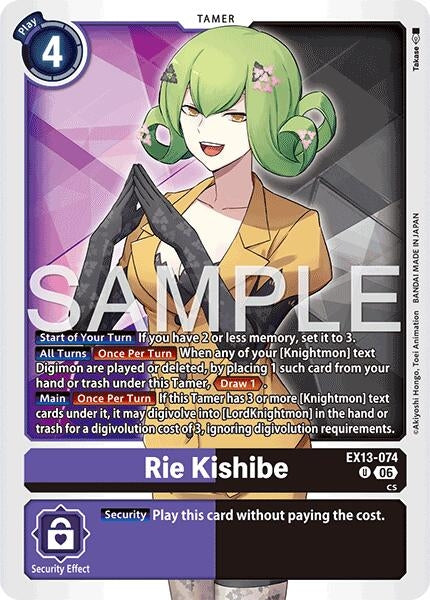 Image for Rie Kishibe [Chivalrous XIII] (EX-13) - Digimon Card Game