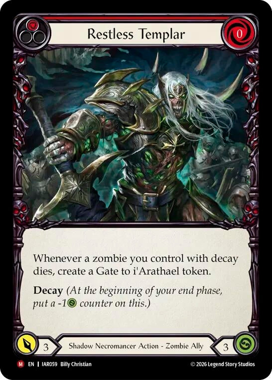 Image for Restless Templar [Usurp the Shadow Throne] (IAR) - Flesh and Blood TCG