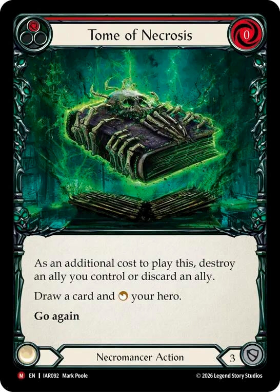 Image for Tome of Necrosis [Usurp the Shadow Throne] (IAR) - Flesh and Blood TCG