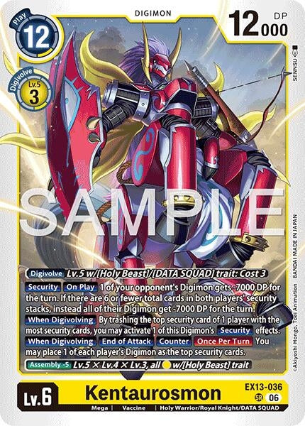 Image for Kentaurosmon [Chivalrous XIII] (EX-13) - Digimon Card Game