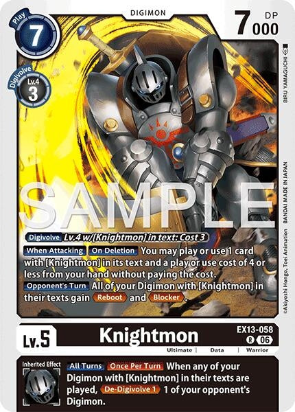 Image for Knightmon [Chivalrous XIII] (EX-13) - Digimon Card Game