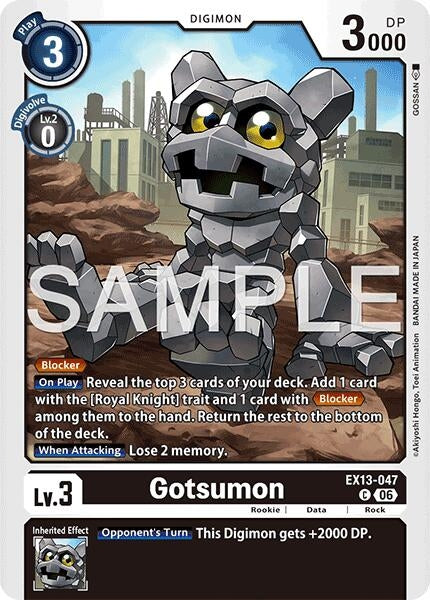 Image for Gotsumon [Chivalrous XIII] (EX-13) - Digimon Card Game