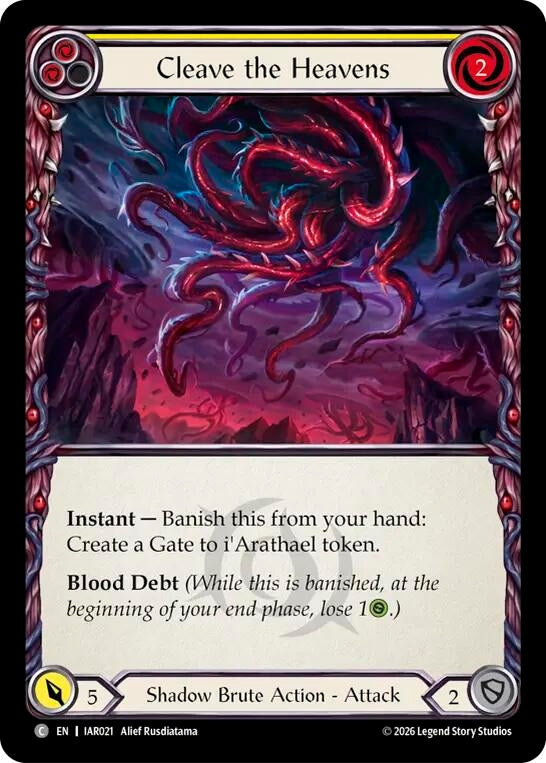 Image for Cleave the Heavens (Yellow) [Usurp the Shadow Throne] (IAR) - Flesh and Blood TCG