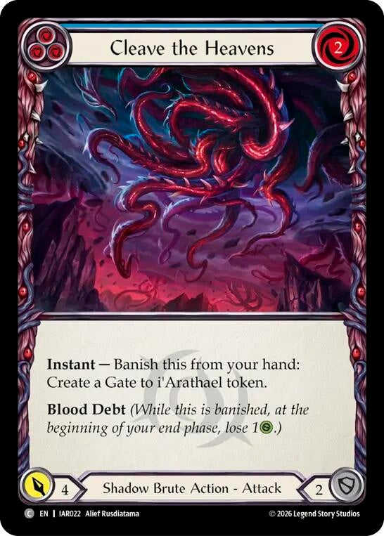 Image for Cleave the Heavens (Blue) [Usurp the Shadow Throne] (IAR) - Flesh and Blood TCG