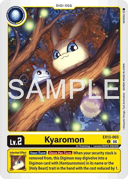 Image for Kyaromon [Chivalrous XIII] (EX-13) - Digimon Card Game