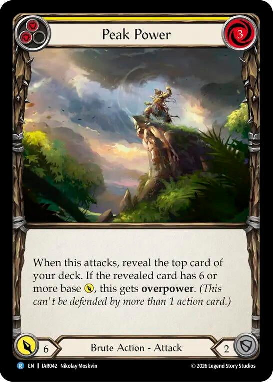 Image for Peak Power (Yellow) [Usurp the Shadow Throne] (IAR) - Flesh and Blood TCG