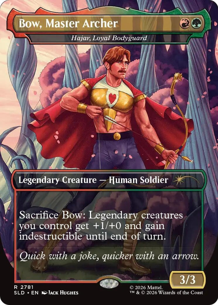 Image for Bow, Master Archer - Hajar, Loyal Bodyguard [Secret Lair Drop Series] (SLD) - Magic: The Gathering