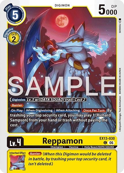 Image for Reppamon [Chivalrous XIII] (EX-13) - Digimon Card Game