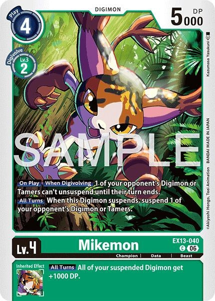 Image for Mikemon [Chivalrous XIII] (EX-13) - Digimon Card Game