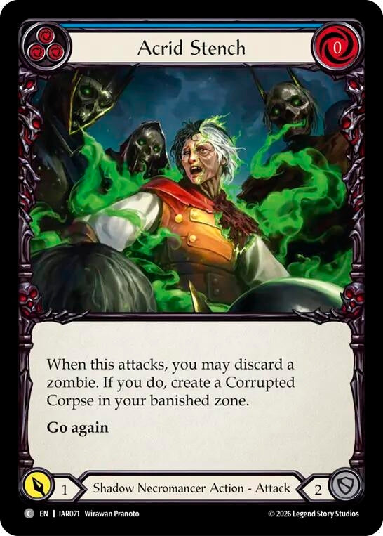 Image for Acrid Stench (Blue) [Usurp the Shadow Throne] (IAR) - Flesh and Blood TCG