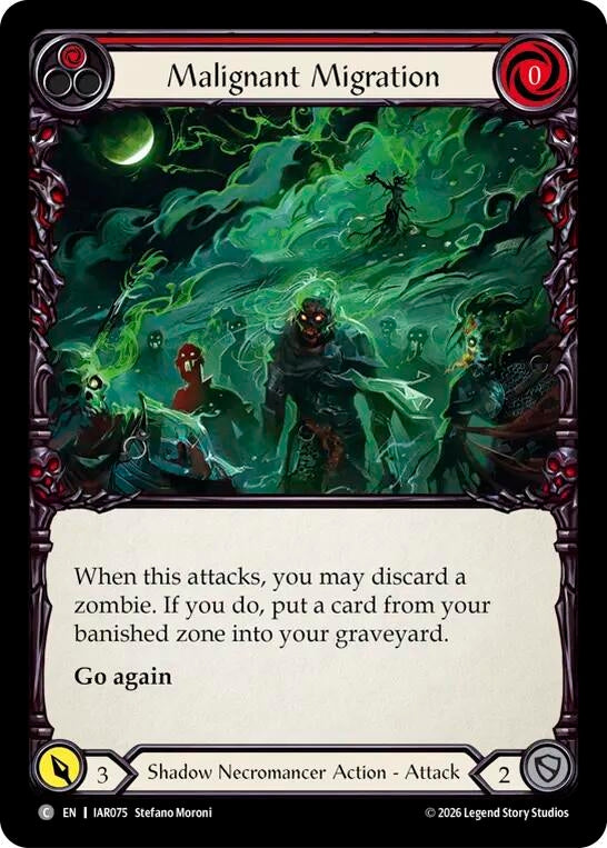 Image for Malignant Migration (Red) [Usurp the Shadow Throne] (IAR) - Flesh and Blood TCG