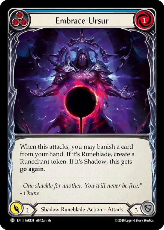 Image for Embrace Ursur (Blue) [Usurp the Shadow Throne] (IAR) - Flesh and Blood TCG