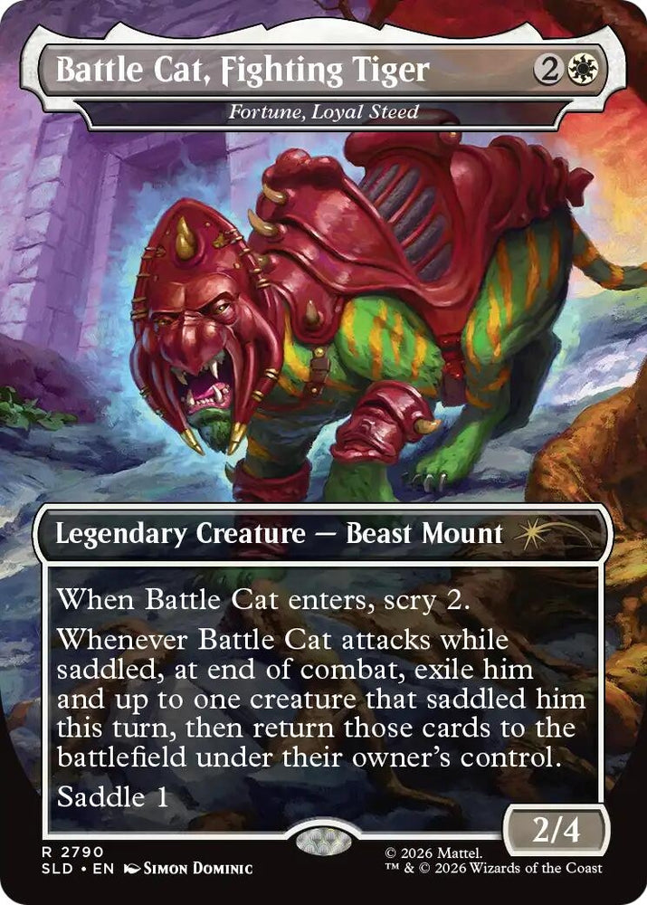 Image for Battle Cat, Fighting Tiger - Fortune, Loyal Steed [Secret Lair Drop Series] (SLD) - Magic: The Gathering