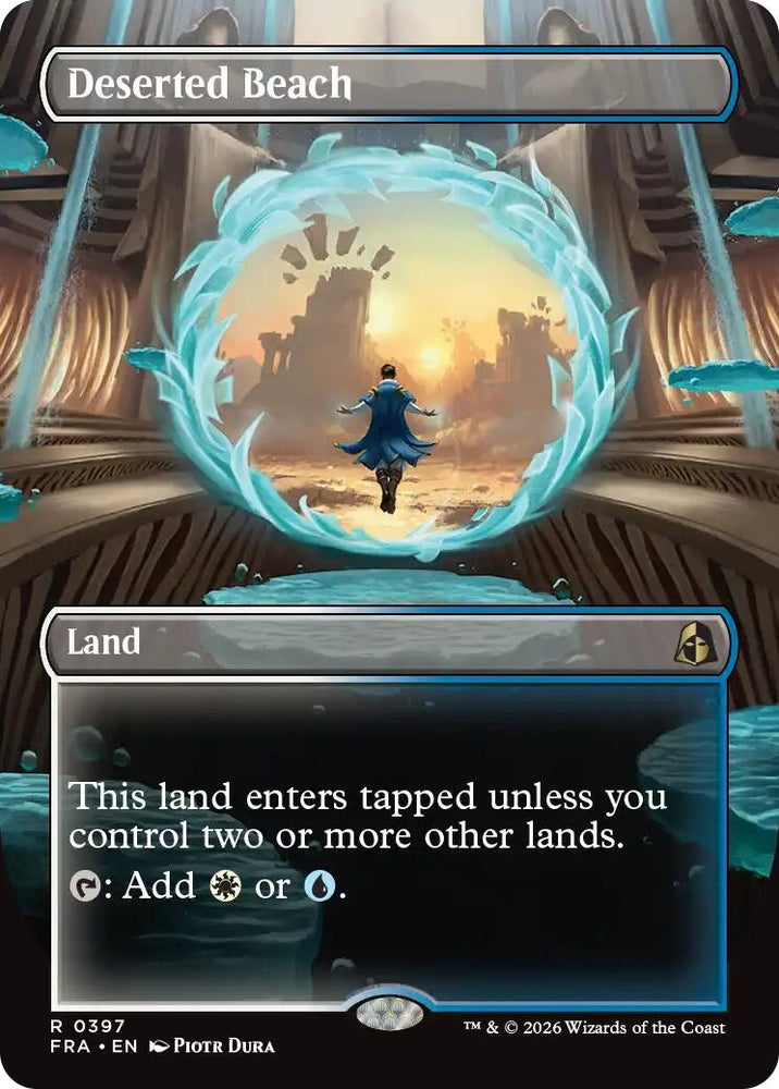 Image for Deserted Beach (Borderless) (397) [Reality Fracture] (FRA) - Magic: The Gathering