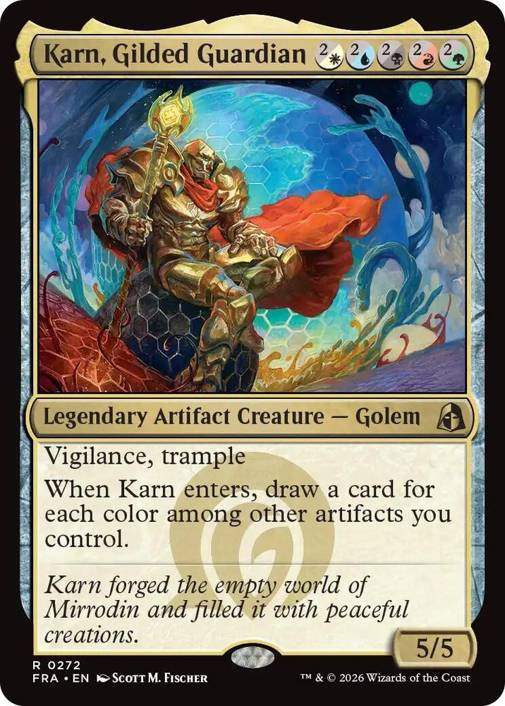 Image for Karn, Gilded Guardian (272) [Reality Fracture] (FRA) - Magic: The Gathering