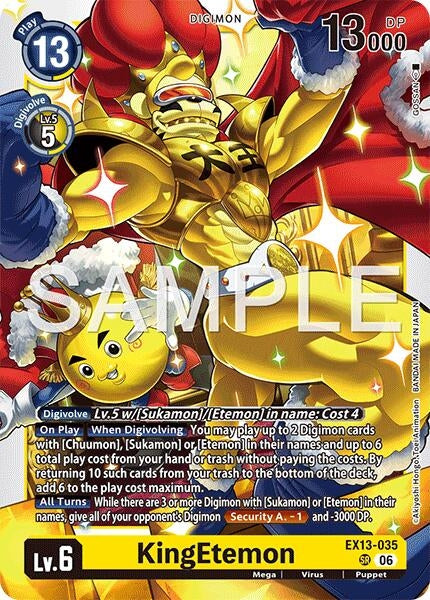 Image for KingEtemon [Chivalrous XIII] (EX-13) - Digimon Card Game