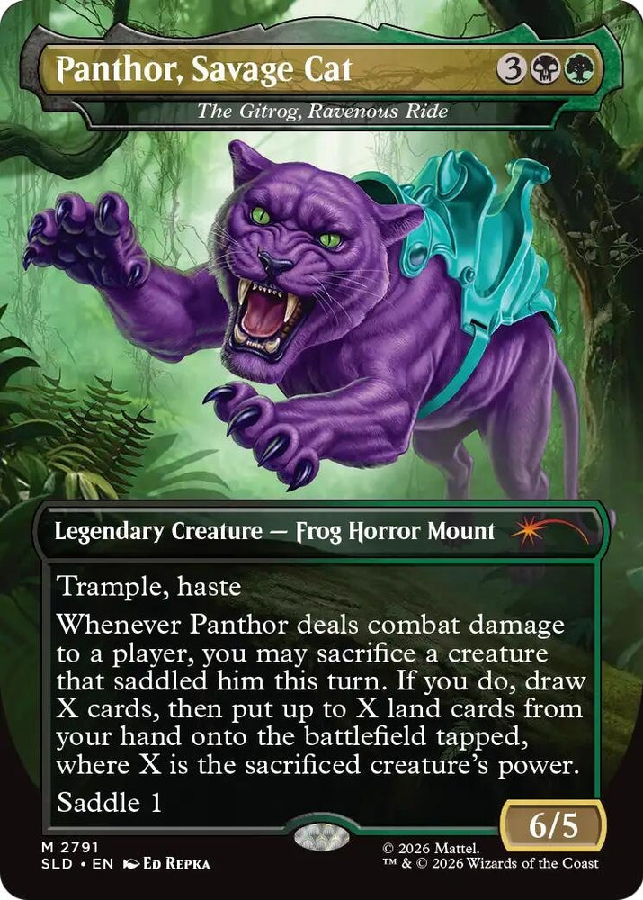 Image for Panthor, Savage Cat - The Gitrog, Ravenous Ride [Secret Lair Drop Series] (SLD) - Magic: The Gathering