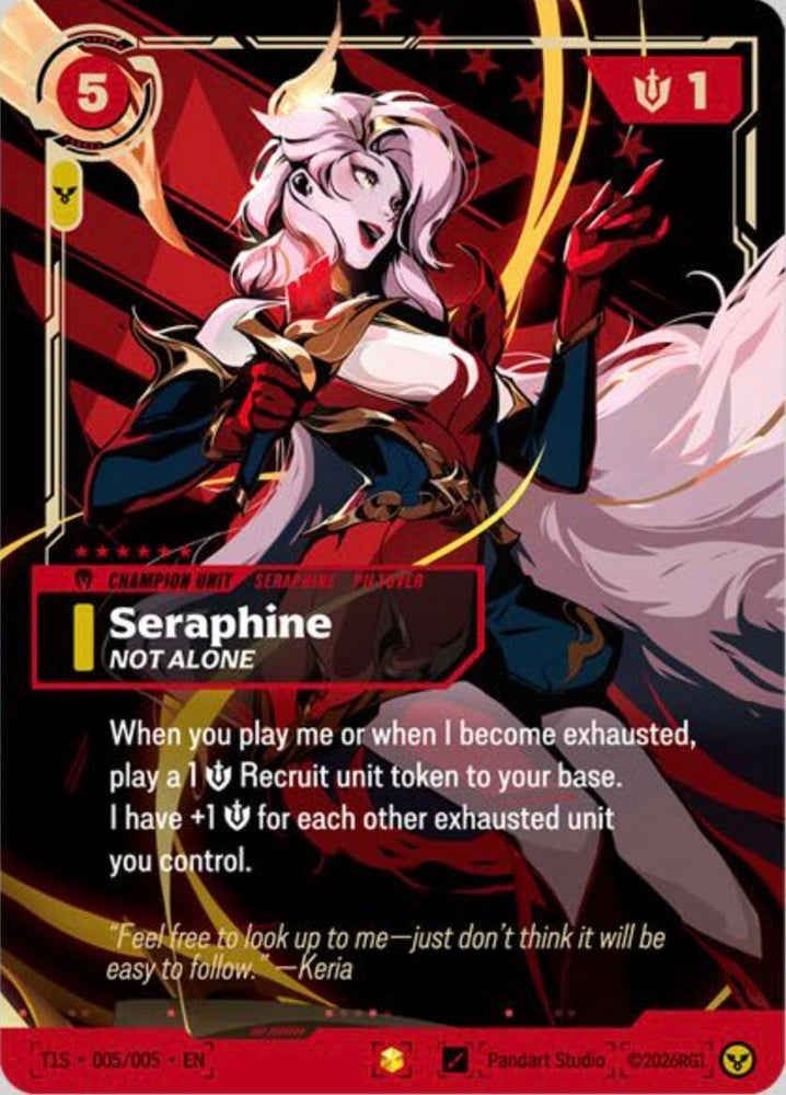 Image for Seraphine, Not Alone (T1 Worlds Champion Signature Edition Bundle) (T1S 005/005) [Riftbound Promotional Cards] (PR) - Riftbound: League of Legends Trading Card Game