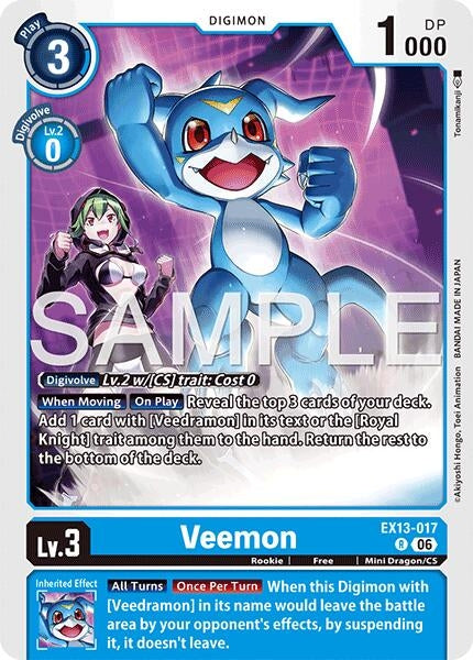Image for Veemon [Chivalrous XIII] (EX-13) - Digimon Card Game