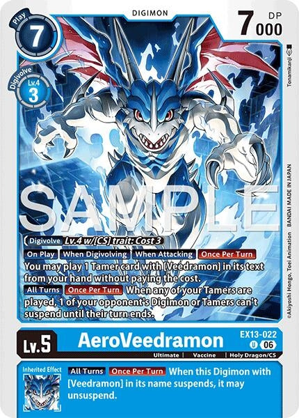 Image for AeroVeedramon [Chivalrous XIII] (EX-13) - Digimon Card Game