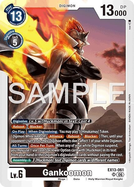 Image for Gankoomon [Chivalrous XIII] (EX-13) - Digimon Card Game