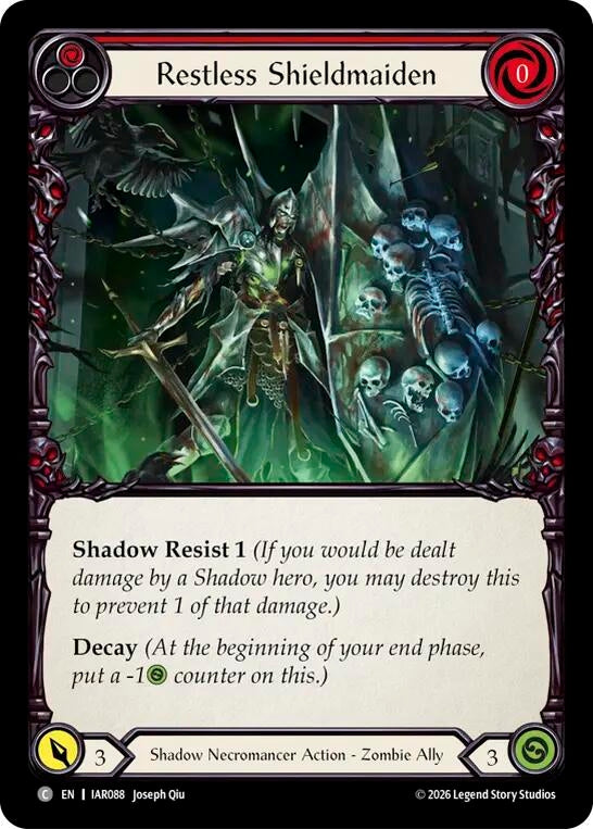 Image for Restless Shieldmaiden [Usurp the Shadow Throne] (IAR) - Flesh and Blood TCG