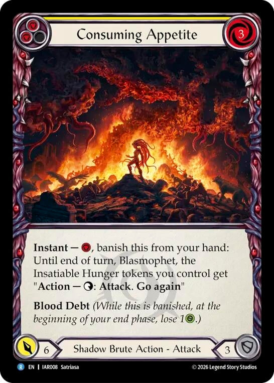 Image for Consuming Appetite [Usurp the Shadow Throne] (IAR) - Flesh and Blood TCG