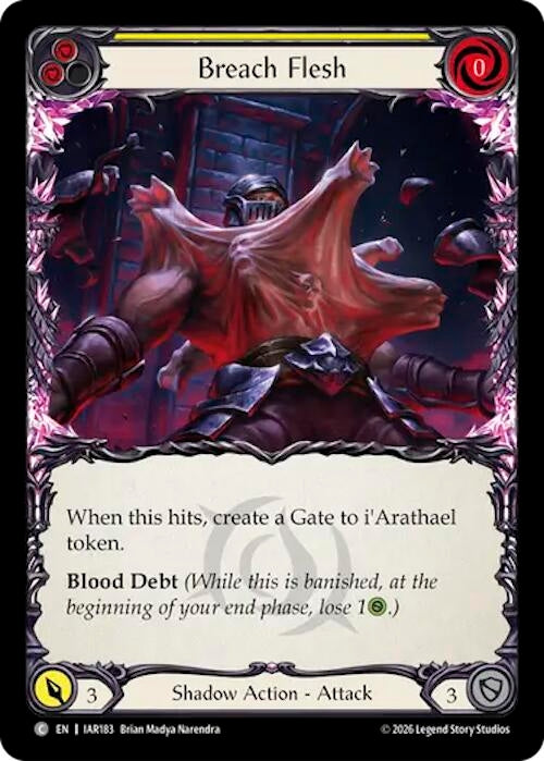 Image for Breach Flesh (Yellow) [Usurp the Shadow Throne] (IAR) - Flesh and Blood TCG