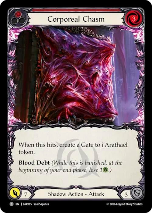 Image for Corporeal Chasm (Red) [Usurp the Shadow Throne] (IAR) - Flesh and Blood TCG