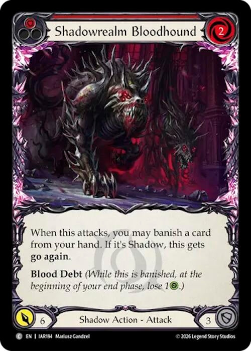 Image for Shadowrealm Bloodhound (Red) [Usurp the Shadow Throne] (IAR) - Flesh and Blood TCG