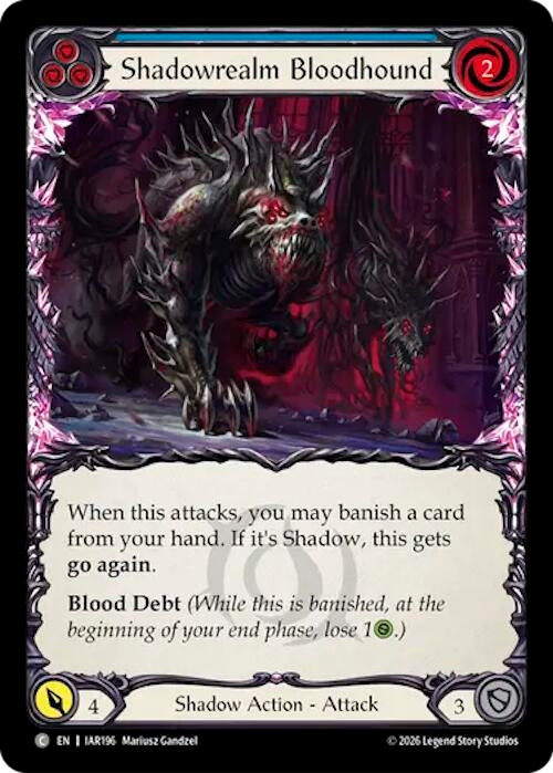 Image for Shadowrealm Bloodhound (Blue) [Usurp the Shadow Throne] (IAR) - Flesh and Blood TCG