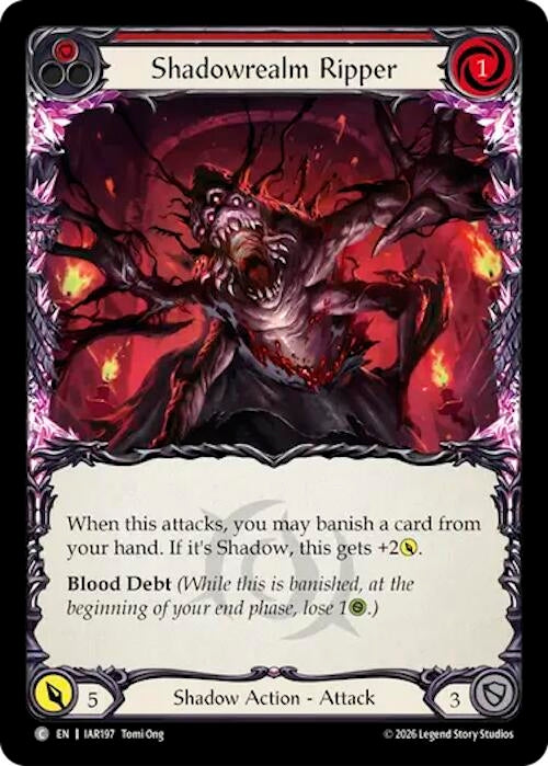 Image for Shadowrealm Ripper (Red) [Usurp the Shadow Throne] (IAR) - Flesh and Blood TCG