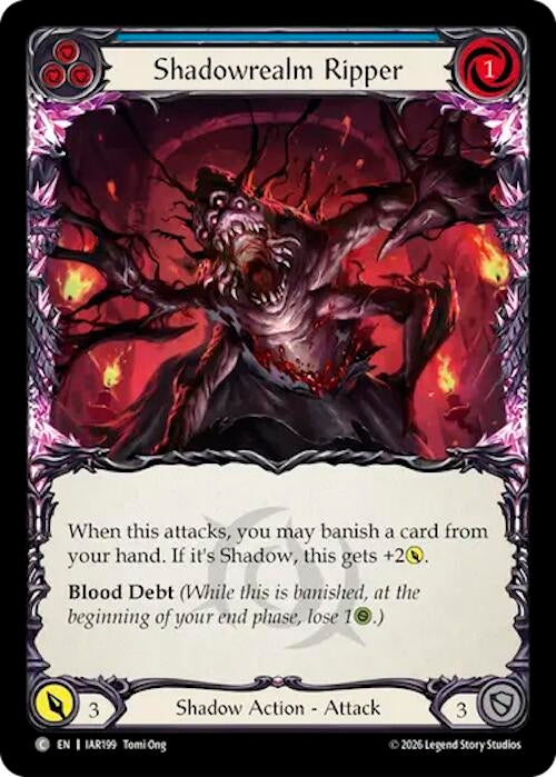 Image for Shadowrealm Ripper (Blue) [Usurp the Shadow Throne] (IAR) - Flesh and Blood TCG