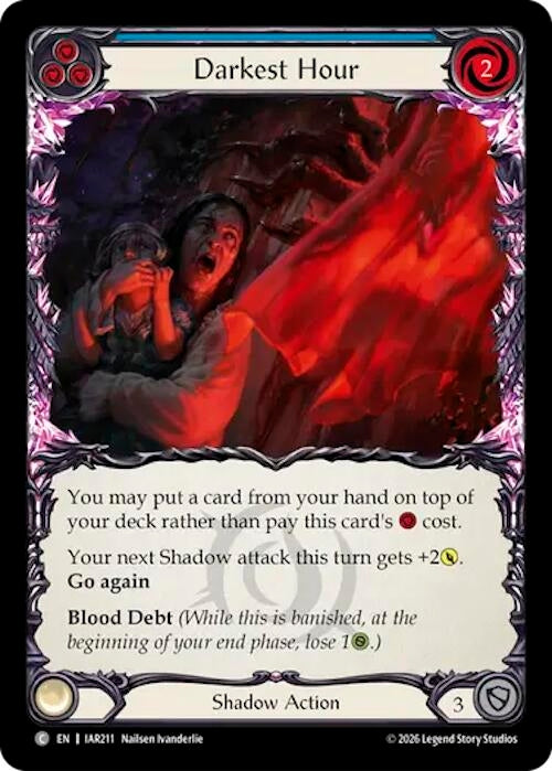Image for Darkest Hour (Blue) [Usurp the Shadow Throne] (IAR) - Flesh and Blood TCG
