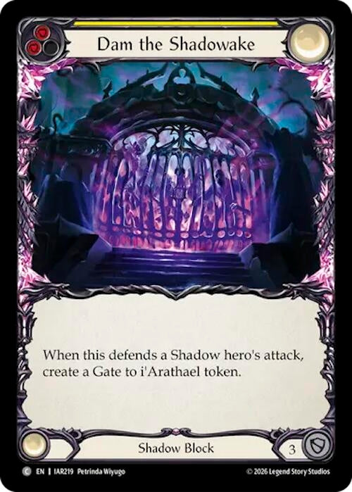 Image for Dam the Shadowake (Yellow) [Usurp the Shadow Throne] (IAR) - Flesh and Blood TCG