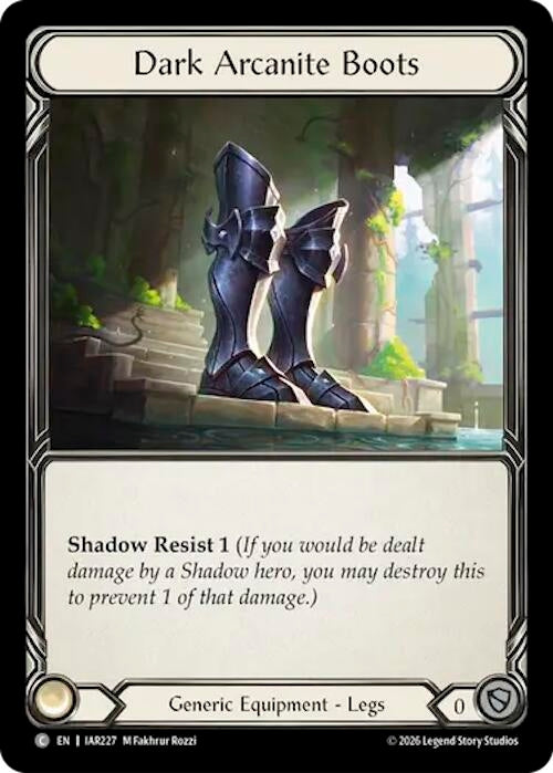 Image for Dark Arcanite Boots [Usurp the Shadow Throne] (IAR) - Flesh and Blood TCG
