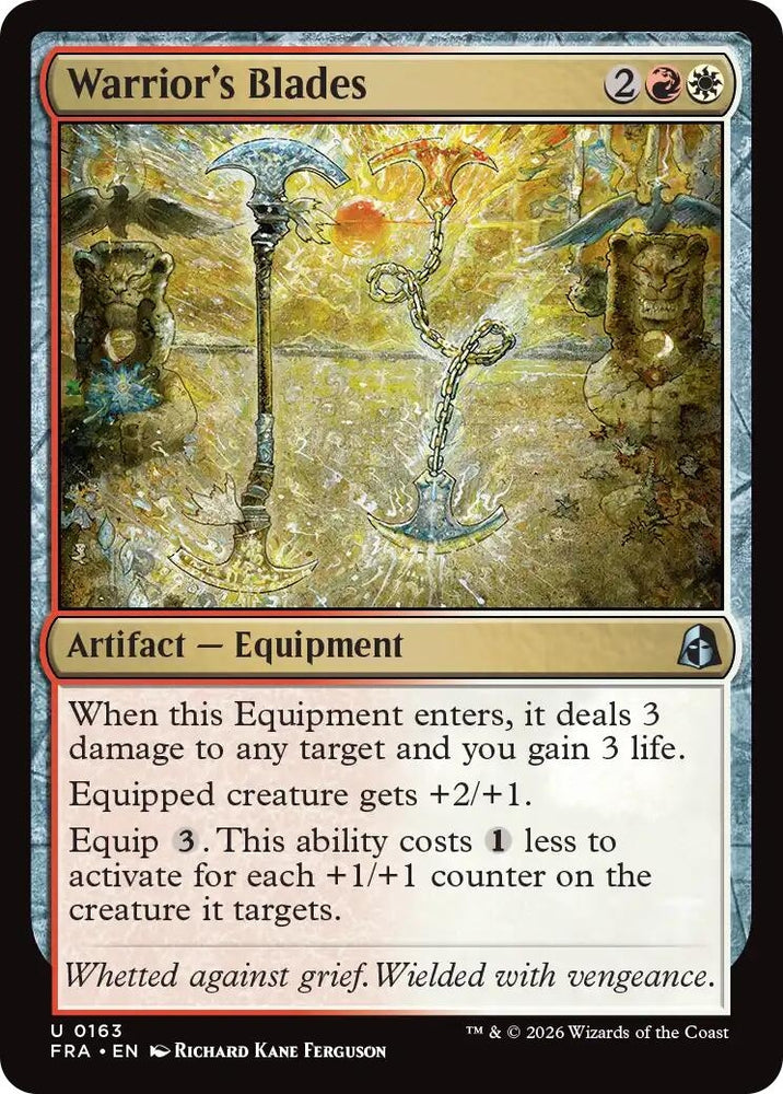 Image for Warrior's Blades (163) [Reality Fracture] (FRA) - Magic: The Gathering