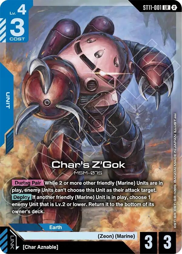Image for Char's Z'Gok [Starter Deck 11: Aquatic Assault] (ST11) - Gundam Card Game