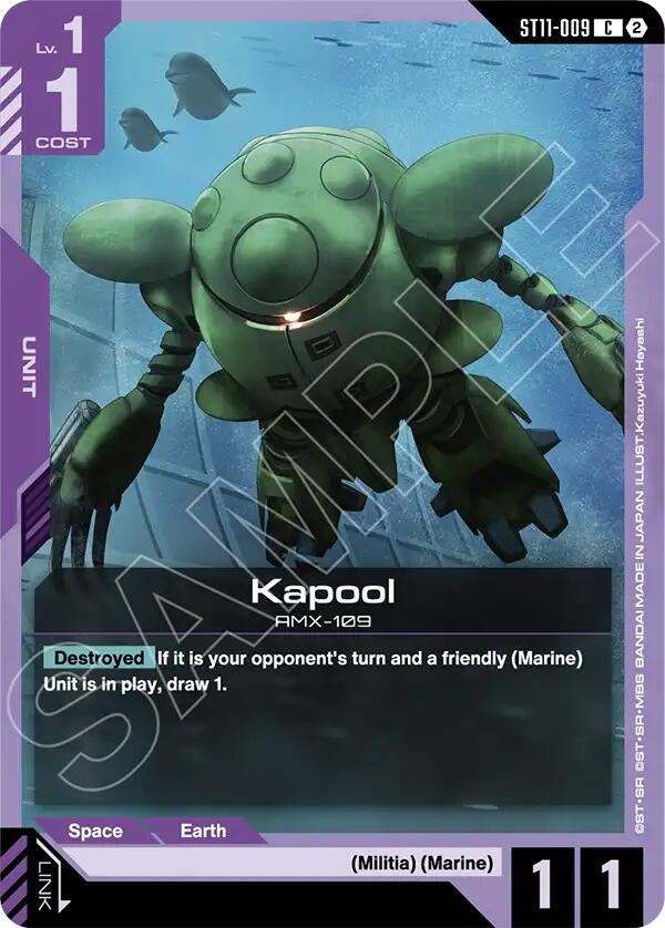 Image for Kapool [Starter Deck 11: Aquatic Assault] (ST11) - Gundam Card Game