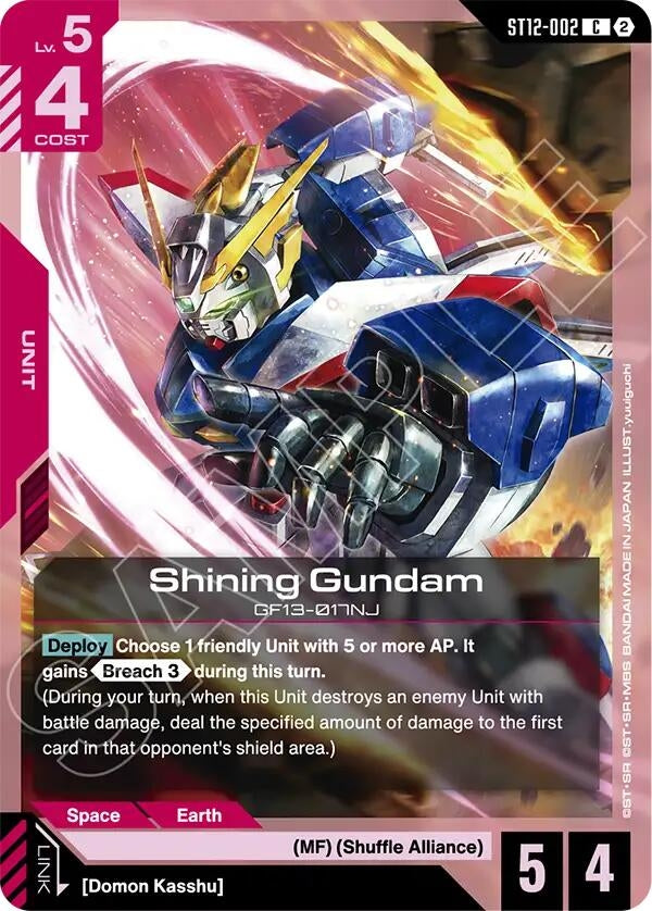 Image for Shining Gundam [Starter Deck 12: Raging Onslaught] (ST12) - Gundam Card Game