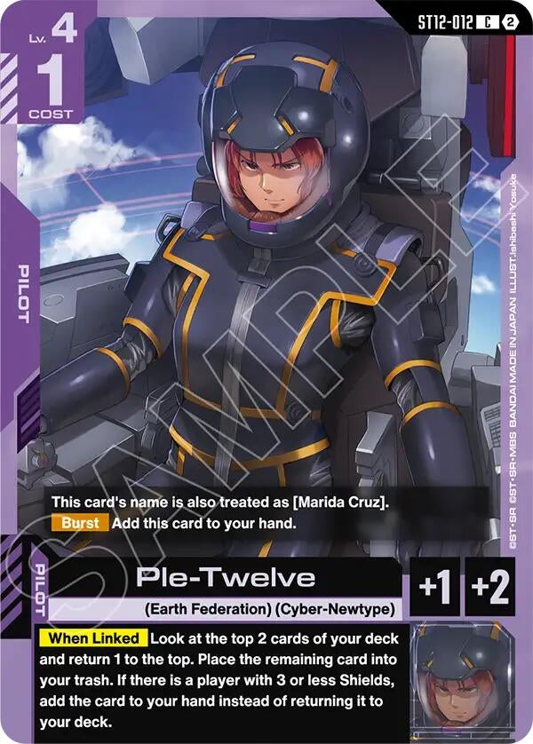 Image for Ple-Twelve [Starter Deck 12: Raging Onslaught] (ST12) - Gundam Card Game